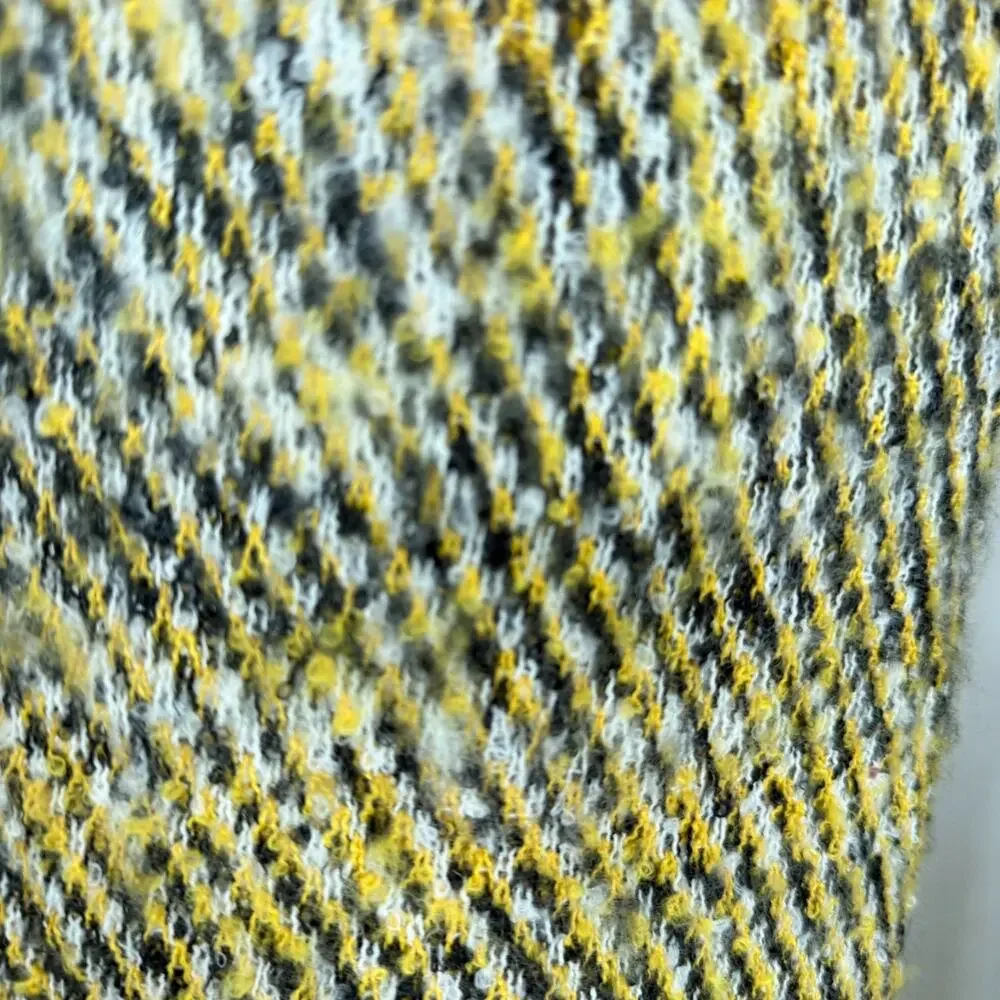 NWT Free People Cottage Fairisle Blanket Scarf Size All Mustard Black White Knit